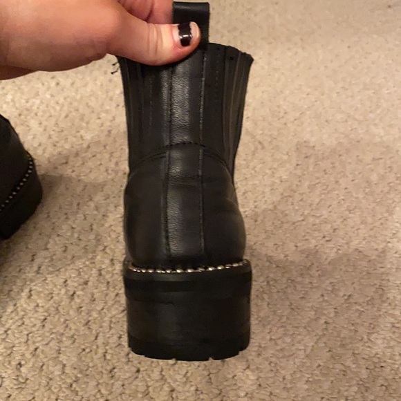 Steve Madden Black Ankle Boots with Silver Accents - Picture 3 of 6